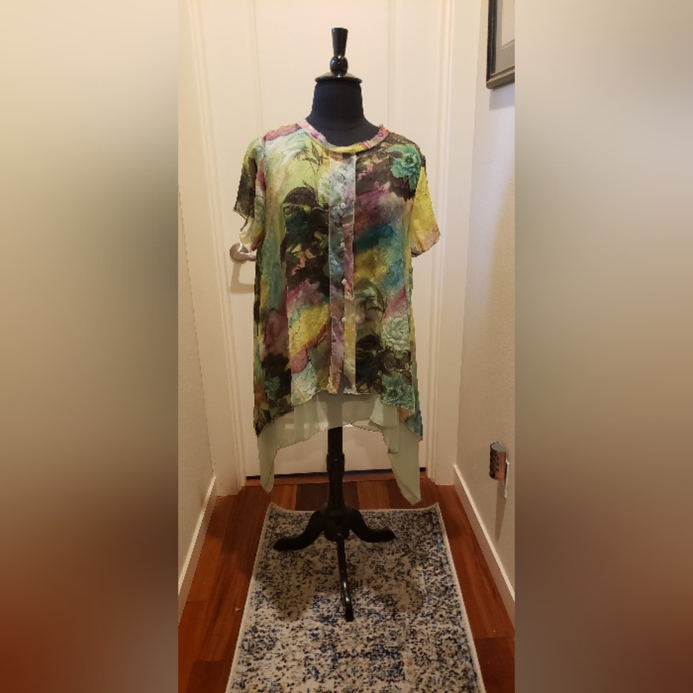 Simply Coutour Multicolor Floral Women's Tunic